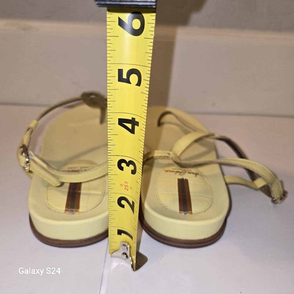 Sam Edelman Naomi Neon Yellow  SummerT-Strap Slingback Sandals NWOB SZ: 7 - Picture 4 of 5